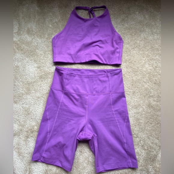 Girlfriend Collective Topanga Halter Bra in Wildflower - Picture 8 of 8